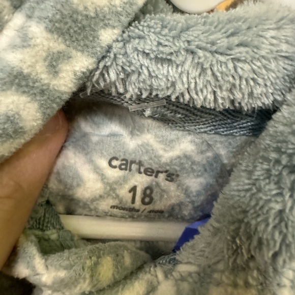 18m Hooded Fleece Zipper Romper - Picture 4 of 5